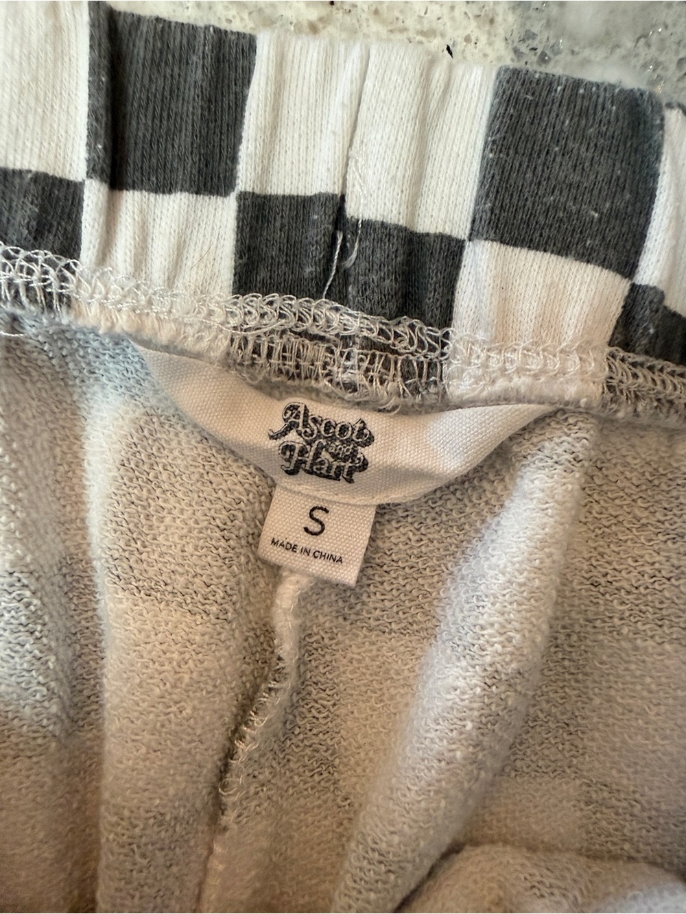 Ascot Hart Grey & White Checkerboard Wide Leg Pants - Picture 2 of 2